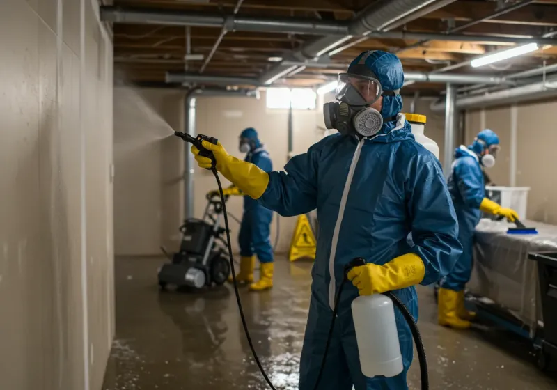 Basement Sanitization and Antimicrobial Treatment process in Coto De Caza, CA